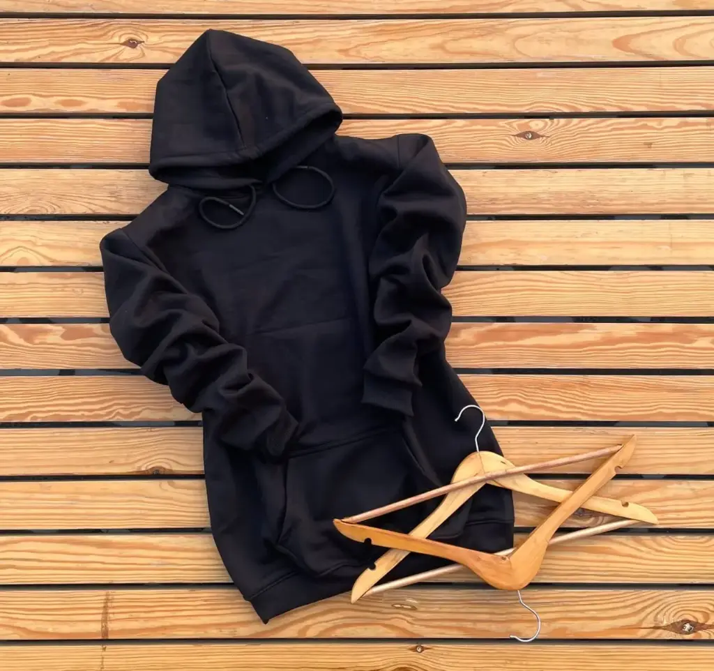 Premium Plain Hoodie – 280 GSM – black (M to XL Size)